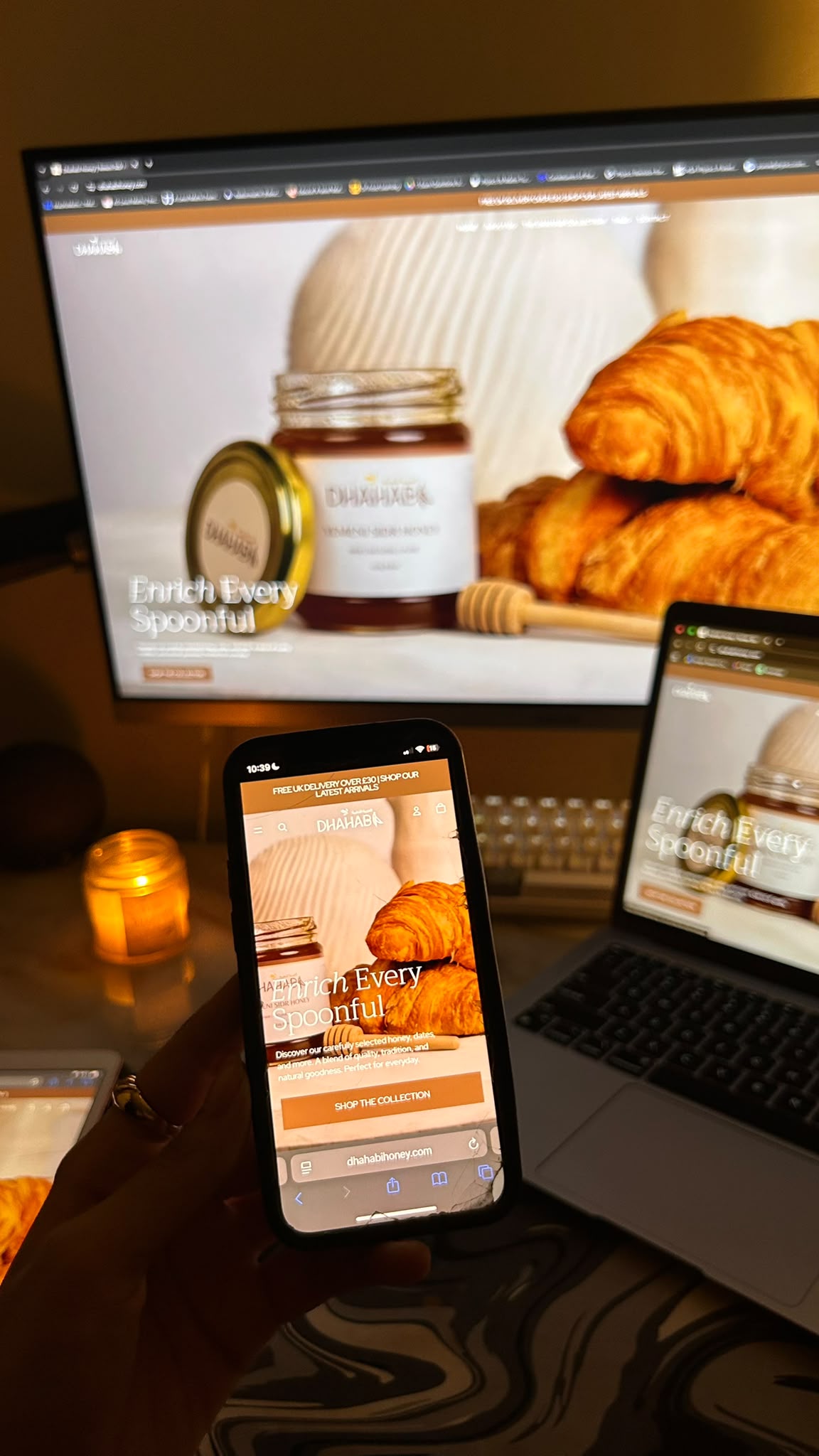 Dhahabi Honey website by Web Qlix