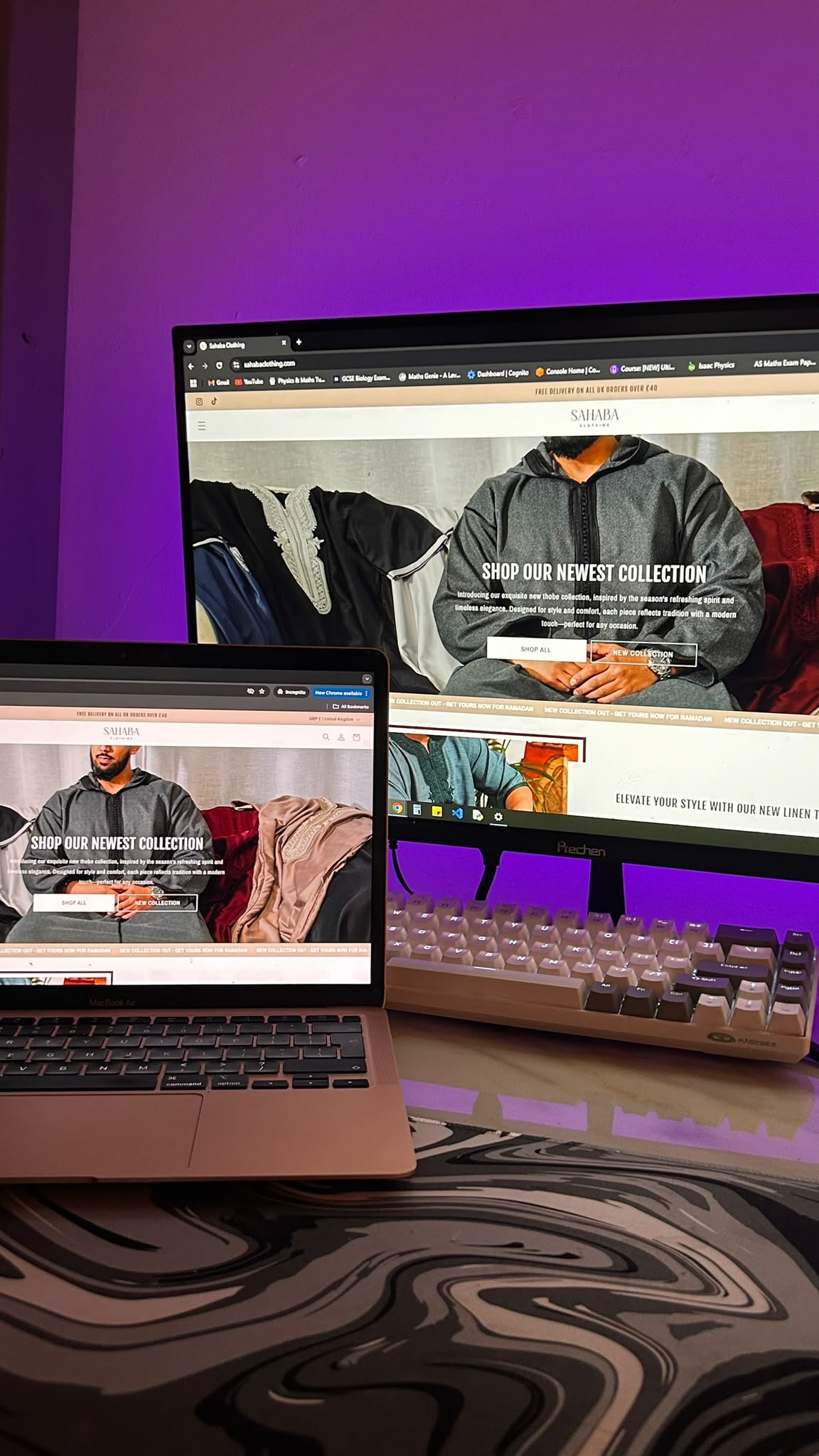 Sahaba Clothing website by Web Qlix